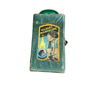 Vintage Gilbert S-15 Microscope 120-200 Power w/ Original Case USA